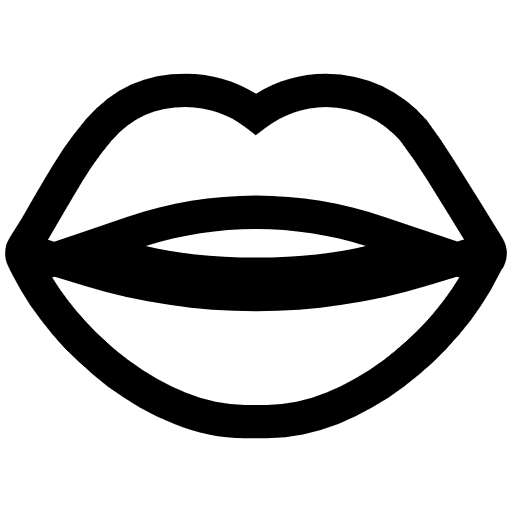 Mouth High Contrast Emoji from Fluent Emoji High Contrast Set
