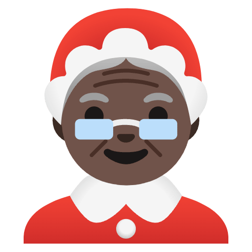 Mrs. Claus Dark Skin Tone Emoji from Noto Emojis Set