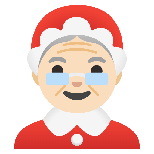 Mrs. Claus Light Skin Tone Emoji from Noto Emojis Set