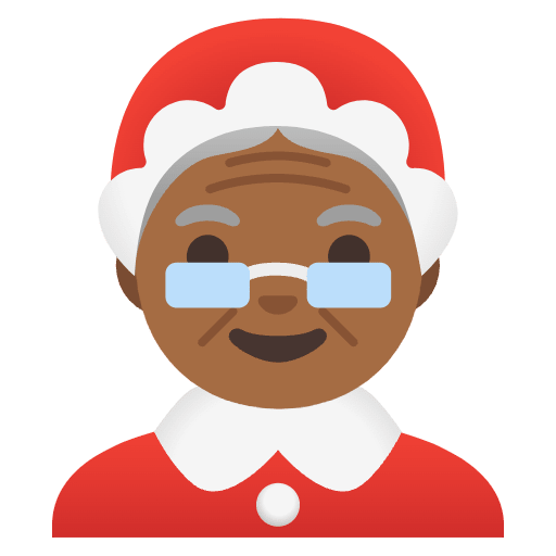 Mrs. Claus Medium Dark Skin Tone Emoji from Noto Emoji Set