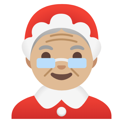 Mrs. Claus Medium Light Skin Tone Emoji from Noto Emojis Set