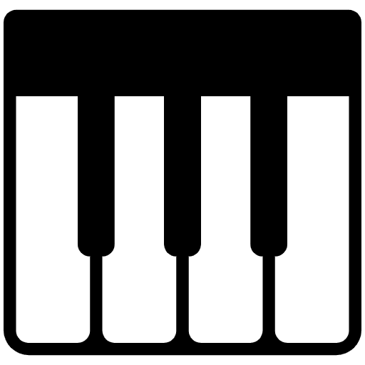 Musical Keyboard High Contrast Element from Fluent Emoji High Contrast Set