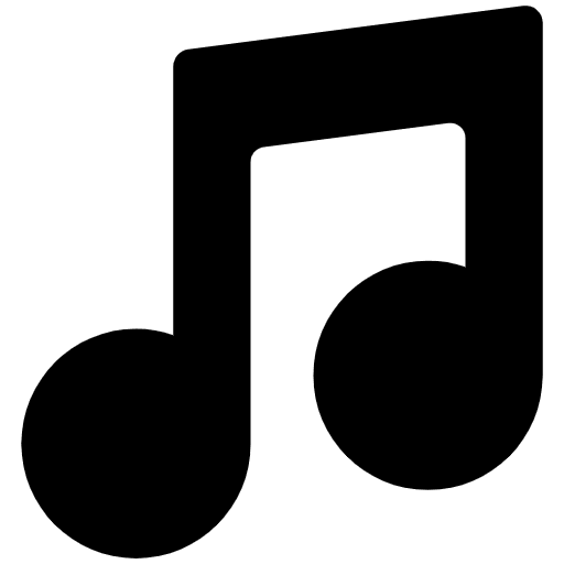 Musical Note High Contrast Emoji from Fluent Emoji High Contrast Set