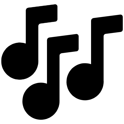 Musical Notes High Contrast Emoji from Fluent Emoji High Contrast Set
