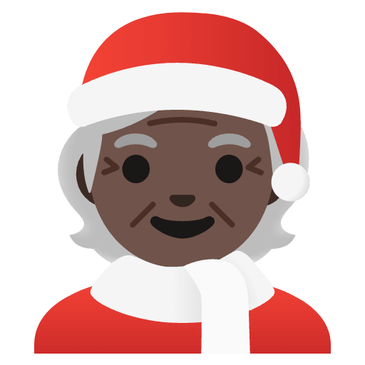 Mx Claus Dark Skin Tone Emoji from Noto Emojis Set