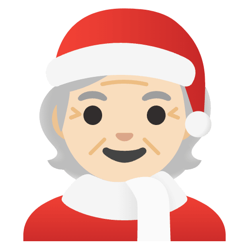 Mx Claus Light Skin Tone Emoji from Noto Emojis Set