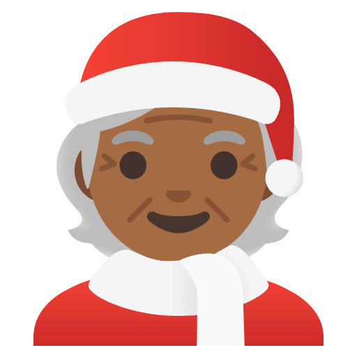 Mx Claus Medium Dark Skin Tone Emoji from Noto Emoji Set