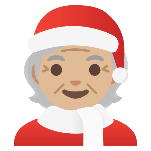 Mx Claus Medium Light Skin Tone Emoji from Noto Emojis Set