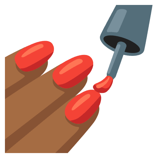 Nail Polish Medium Dark Skin Tone Element from Noto Emojis Set