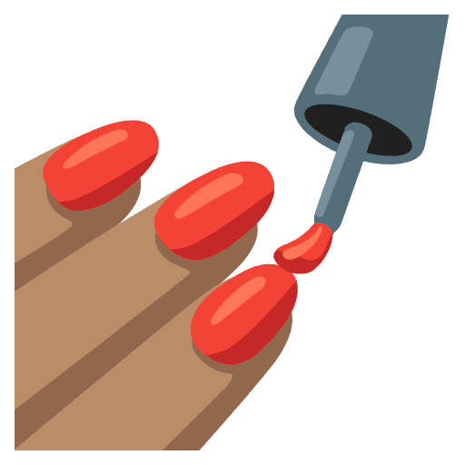 Nail Polish Medium Skin Tone Emoji from Noto Emojis Set