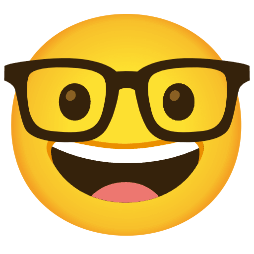 Nerd Face Emoji from Noto Emoji Set