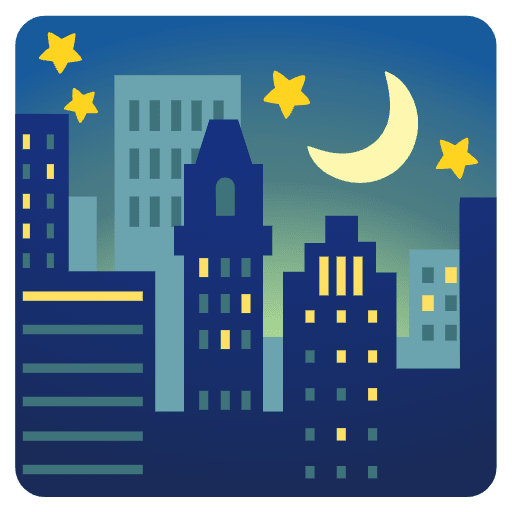 Night With Stars Emoji from Noto Emojis Set