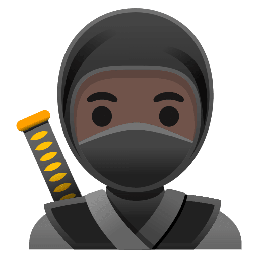 Ninja Dark Skin Tone Emoji from Noto Emojis Set