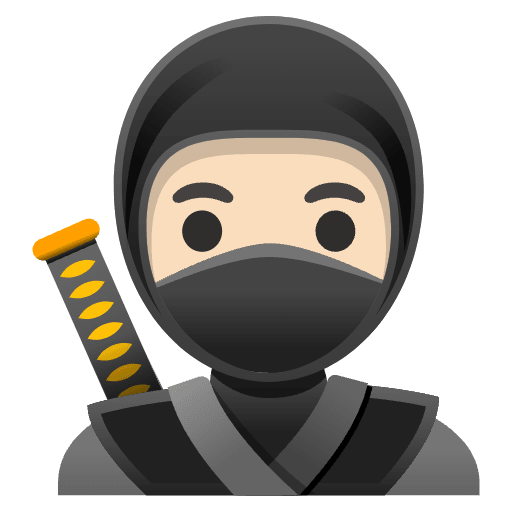 Ninja Light Skin Tone Emoji from Noto Emojis Set
