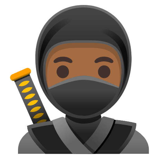 Ninja Medium Dark Skin Tone Emoji from Noto Emojis Set