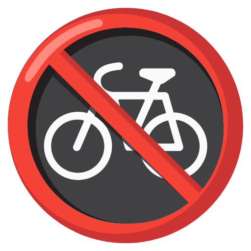 No Bicycles Emoji from Noto Emojis Set