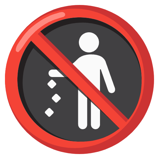 No Littering Emoji from Noto Emojis Set