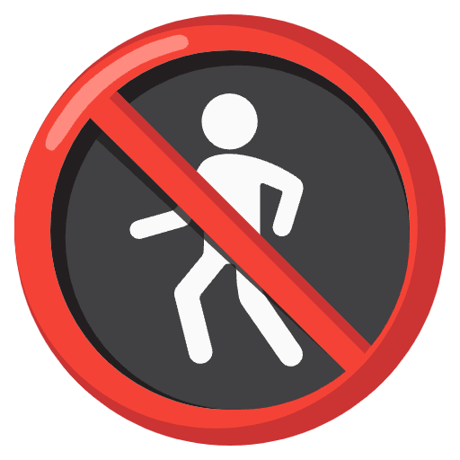 No Pedestrians Emoji from Noto Emojis Set