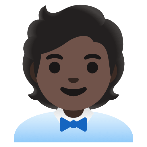 Office Worker Dark Skin Tone Emoji from Noto Emojis Set