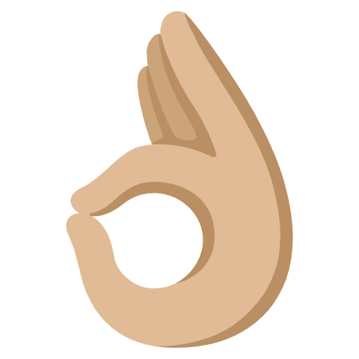 Ok Hand Medium Light Skin Tone Emoji from Noto Emojis Set
