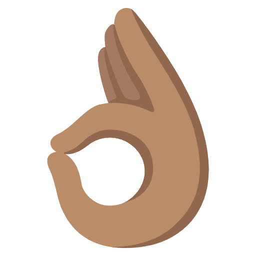 Ok Hand Medium Skin Tone Element from Noto Emojis Set