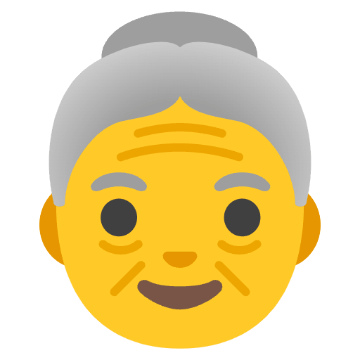 Old Woman Element from Noto Emojis Set