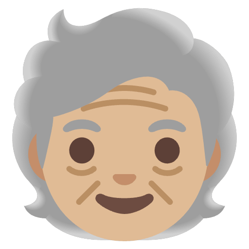 Older Person Medium Light Skin Tone Emoji from Noto Emoji Set