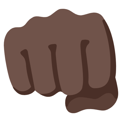 Oncoming Fist Dark Skin Tone Emoji from Noto Emoji Set