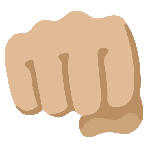 Oncoming Fist Medium Light Skin Tone Element from Noto Emojis Set