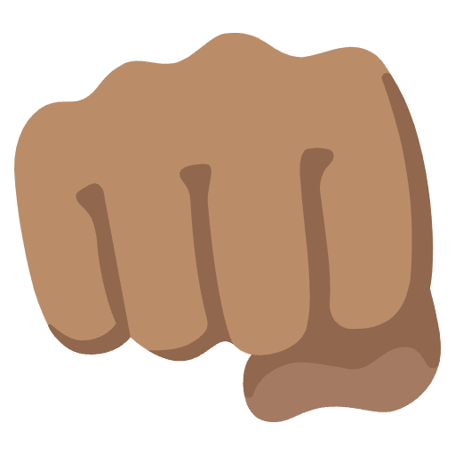Oncoming Fist Medium Skin Tone Emoji from Noto Emojis Set