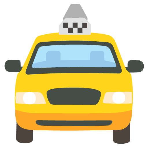Oncoming Taxi Emoji from Noto Emoji Set
