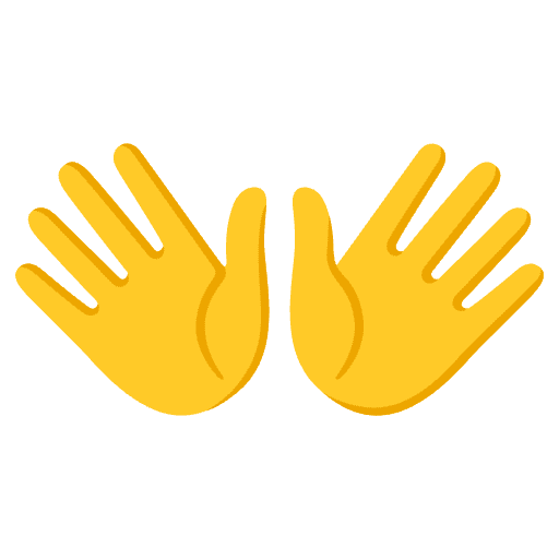 Open Hands Emoji from Noto Emojis Set