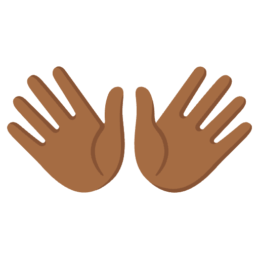 Open Hands Medium Dark Skin Tone Element from Noto Emojis Set