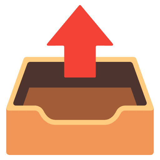 Outbox Tray Emoji from Noto Emoji Set