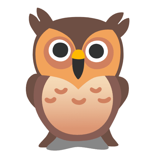 Owl Element from Noto Emojis Set