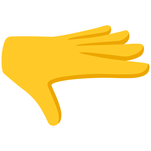 Palm Down Hand Emoji from Noto Emojis Set