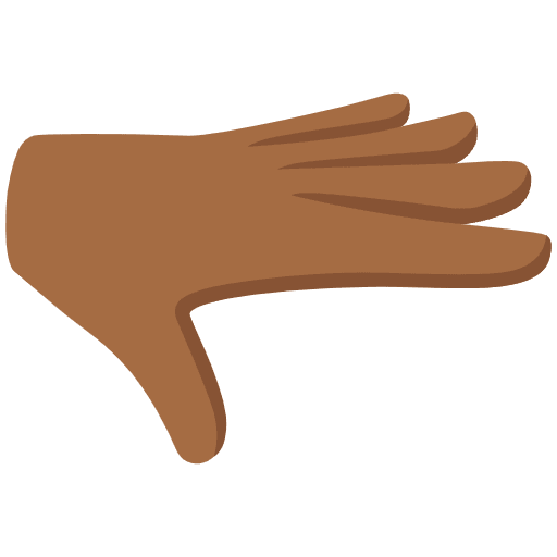 Palm Down Hand Medium Dark Skin Tone Emoji from Noto Emojis Set