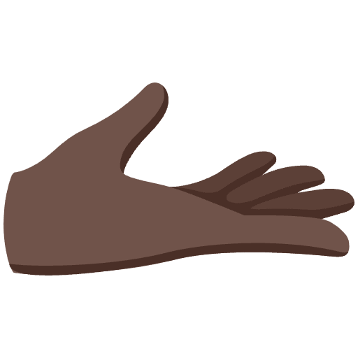 Palm Up Hand Dark Skin Tone Element from Noto Emojis Set