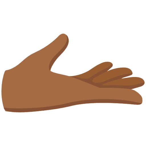 Palm Up Hand Medium Dark Skin Tone Emoji from Noto Emoji Set