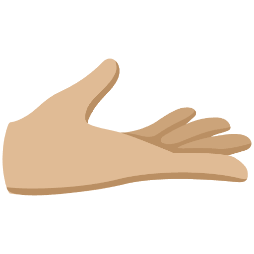 Palm Up Hand Medium Light Skin Tone Emoji from Noto Emojis Set