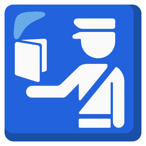 Passport Control Emoji from Noto Emojis Set