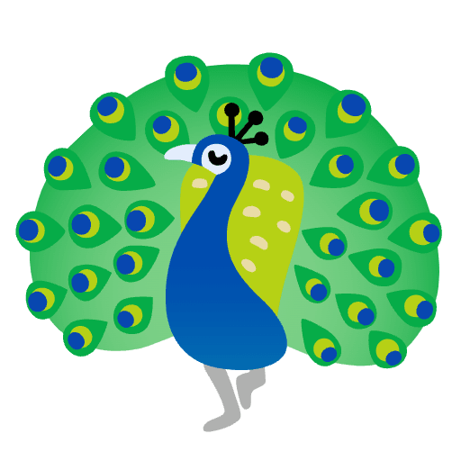 Peacock Element from Noto Emojis Set