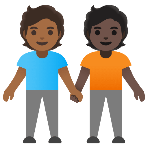 People Holding Hands Medium Dark Skin Tone Dark Skin Tone Emoji from Noto Emojis Set
