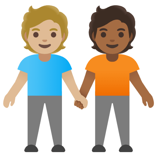 People Holding Hands Medium Light Skin Tone Medium Dark Skin Tone Emoji from Noto Emojis Set