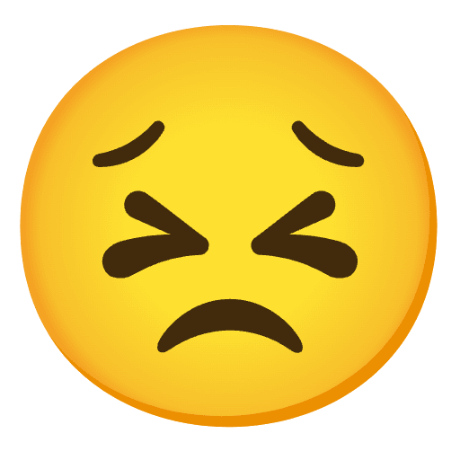 Persevering Face Emoji from Noto Emojis Set