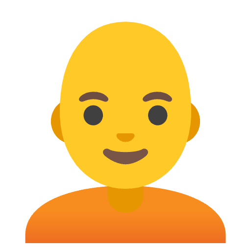 Person Bald Emoji from Noto Emojis Set
