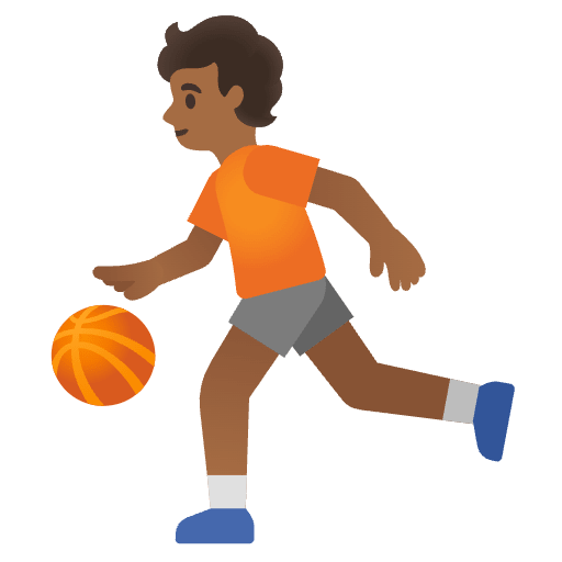 Person Bouncing Ball Medium Dark Skin Tone Emoji from Noto Emoji Set
