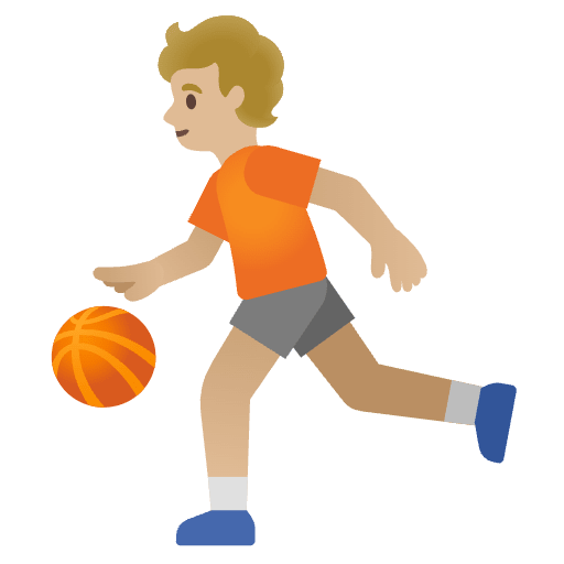 Person Bouncing Ball Medium Light Skin Tone Emoji from Noto Emojis Set