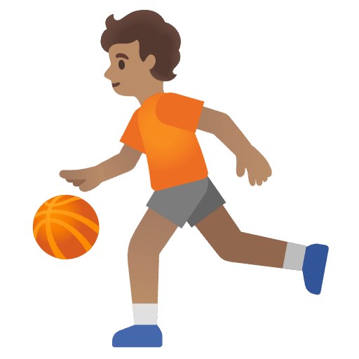 Person Bouncing Ball Medium Skin Tone Emoji from Noto Emojis Set