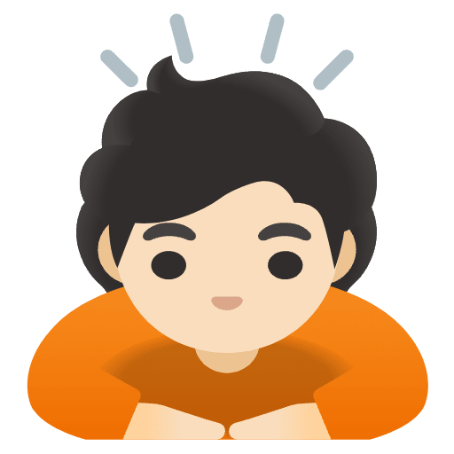 Person Bowing Light Skin Tone Element from Noto Emojis Set